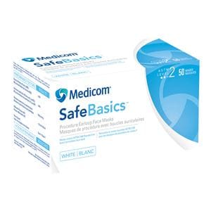 SafeBasics Earloop Mask ASTM Level 2 White 50/Bx