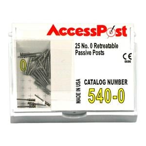 Pivots Acier inoxydable Recharge économique Taille 0 0,8 mm Jaune 25/boîte