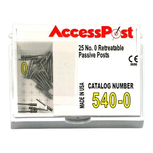 Pivots Acier inoxydable Recharge économique Taille 0 0,8 mm Jaune 25/boîte