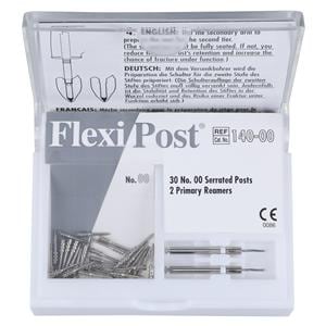Flexi-Post Posts Stainless Steel Size 00 White Parallel Sided Pk