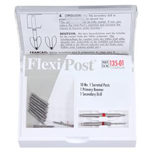Flexi-Post Pivots Titane Recharge Taille 1 Côtés parallèles Rouge 10/paquet