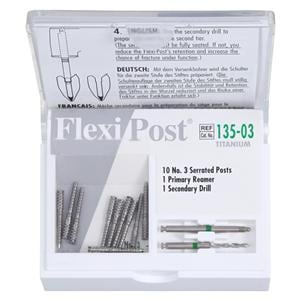 Flexi-Post Pivots Titane Recharge Taille 3 Côtés parallèles Vert 10/paquet