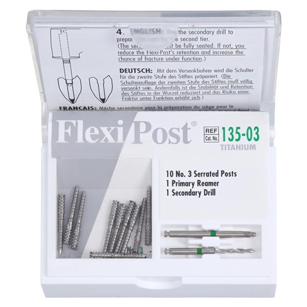 Flexi-Post Pivots Titane Recharge Taille 3 Côtés parallèles Vert 10/paquet