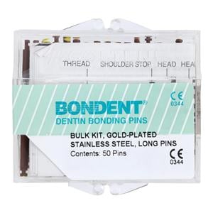 Bondent Broches Alliage de titane/Acier inoxydable Trousse en gros Long 50/boîte