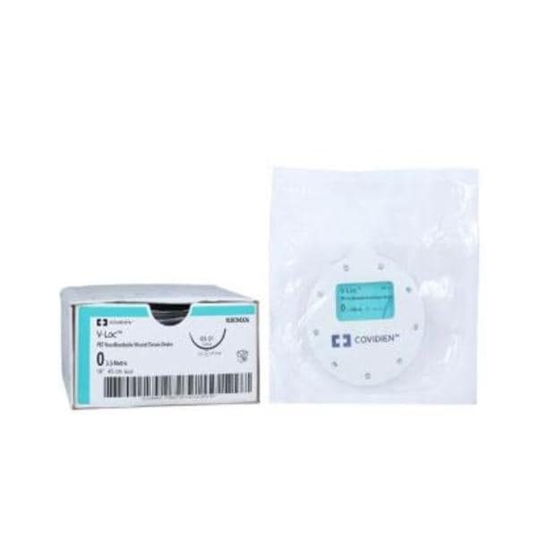 V-LOC PBT Suture 0 18" Polybutester Barbed GS-21 Blue 12/Bx