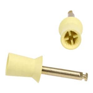 Cupules à prophy Ferme strié/à nervures Type à loquet Jaune 144/paquet