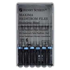 Maxima Hand Hedstrom Files 21 mm Size 40 Stainless Steel Black 6/Pk