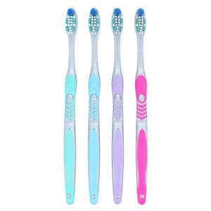Acclean Triple Clean Manual Toothbrush Adult 32 Tuft Compact Assorted 72/Bx