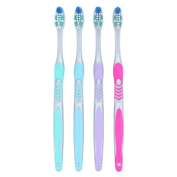 Acclean Triple Clean Manual Toothbrush Adult 32 Tuft Compact Assorted 72/Bx