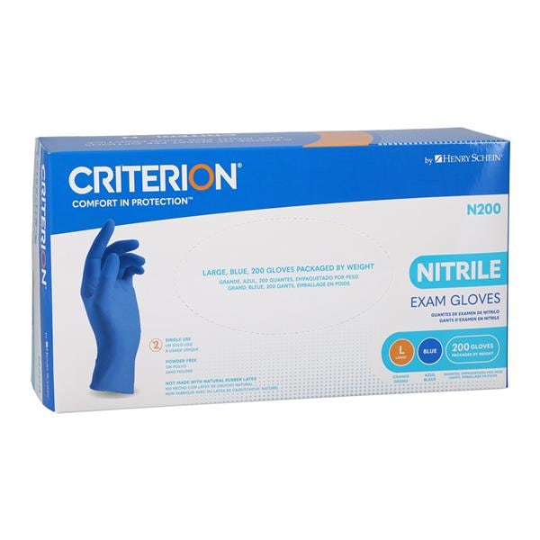 Criterion N200 Nitrile Gants Grand Non stérile Bleu 200/boîte