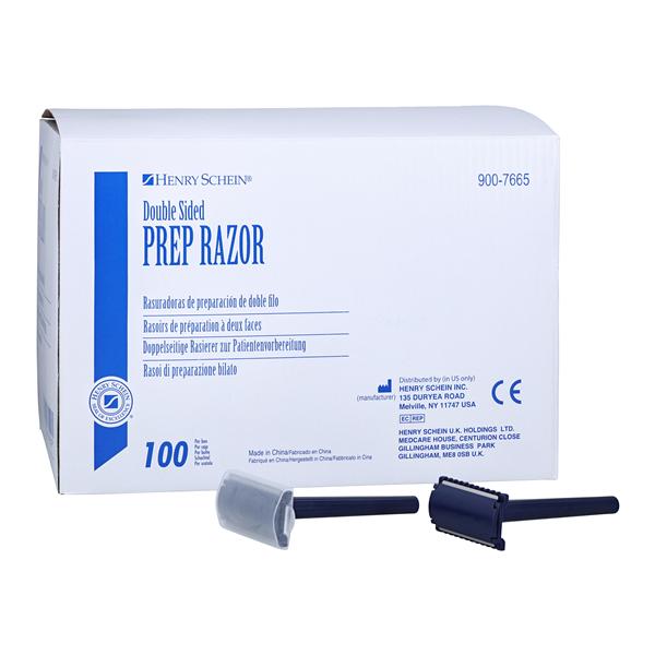 Razor Rasage de préparation Double bord/acier inoxydable Jetable 100/boîte