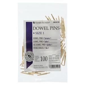 Dowel Pin Brass #1 Small 100/Pk