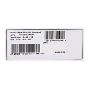 Zirlux 16+ Zirconia Block Preshaded D4 40mm x 19mm x 15mm 6/Bx