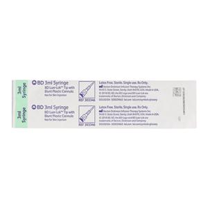 Needleless Syringe 3cc Clear Luer Lock Low Dead Space 800/Ca