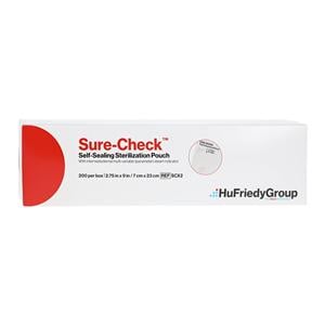 Sure-Check Pochette Stérilisation 2,75 po x 9 po Sans latex 200/boîte
