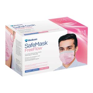 SafeMask FreeFlow Masque Bande auriculaire ASTM niveau 1 Rose 50/boîte, 10 BX/CA