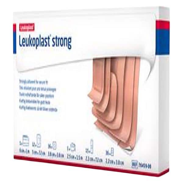 Leukoplast Bandage Adhesive Elastic/Fabric Assorted Sizes Flesh Non-Sterile Bx