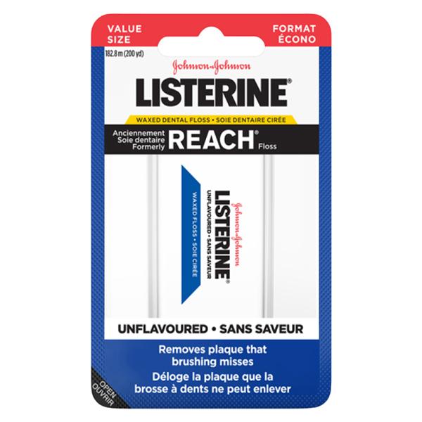 Listerine Floss Waxed 200 Yards Unflavored 200yd