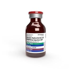 Lidocaine HCl w/Epinephrine Injection Vial 20mL with 2% epinephrine Ea