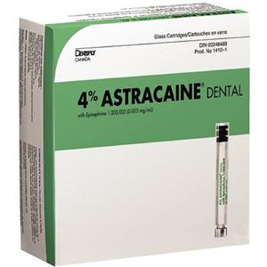 Astracaine Articaine HCl 4% Epinephrine 1:200,000 100/Bx