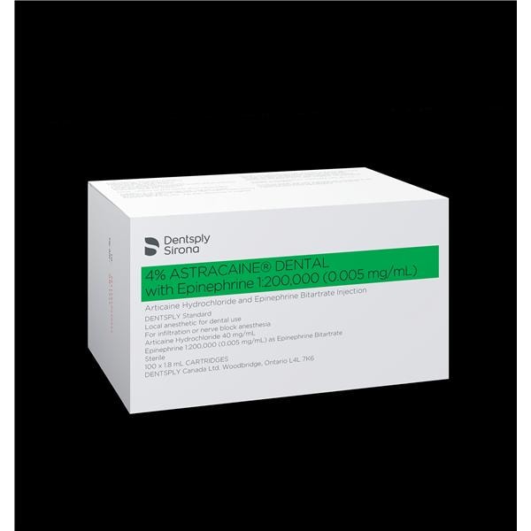 Astracaine Articaïne HCl 4% Épinéphrine 1:200 000 100/boîte