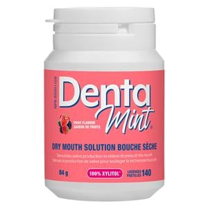 Denta Dry Mouth Xylitol Sweetened Mints Jar Fruit 140/Jar