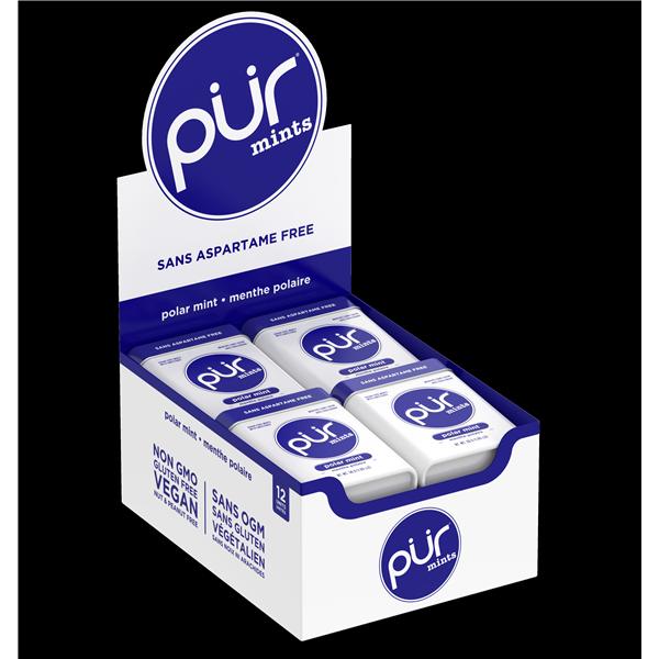 PUR Xylitol Sweetened Mints Polar Mint 12/Bx