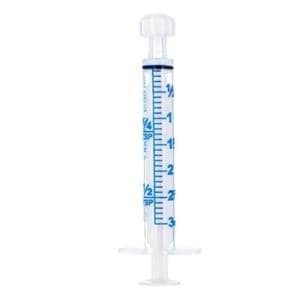Oral Syringe Plastic Clear/Blue Print, 5 BX/CA