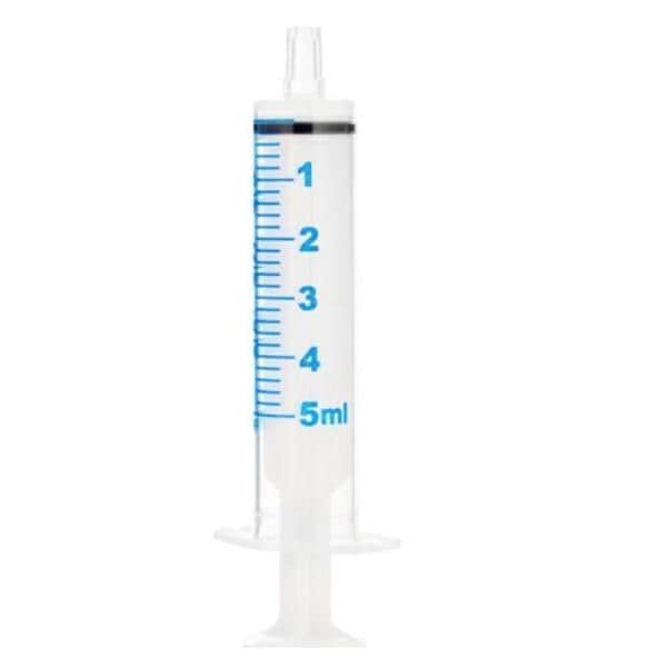 Oral Syringe Plastic Clear/Blue Print, 5 BX/CA