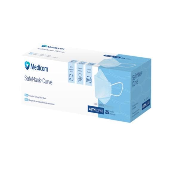 SafeMask Face Mask ASTM Level 3 Blue 25/Bx