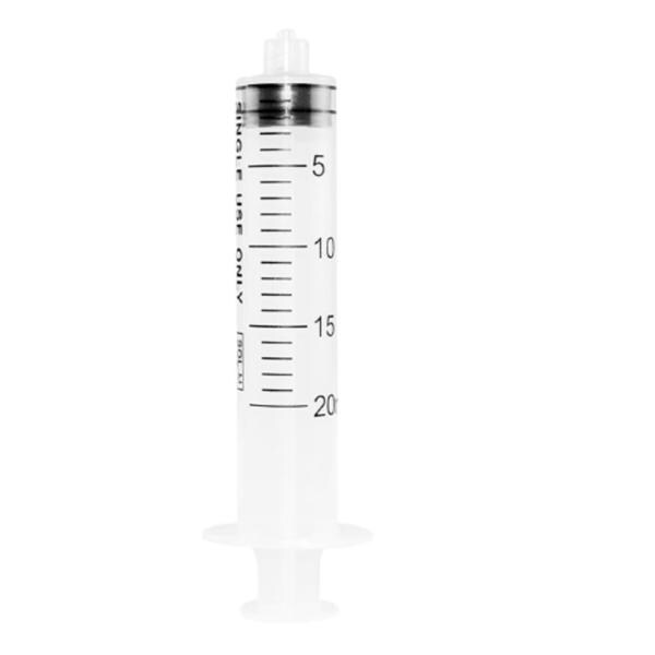 Eccentric Syringe 20mL Reduced Dead Space 100/Bx, 8 BX/CA