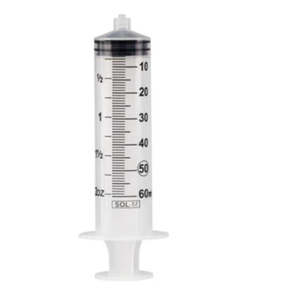 Needleless Syringe 60mL Luer Lock No Dead Space 20/Bx, 6 BX/CA