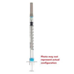 TB Syringe/Needle 22gx1-1/2" 1mL Fixed Needle Safety Low Dead Space 100/Bx, 24 BX/CA