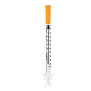 Insulin Syringe/Needle 27gx5/8" 1mL Standard Low Dead Space 100/Bx, 10 BX/CA
