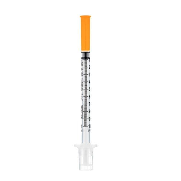 Insulin Syringe/Needle 31gx8mm 1mL Standard Low Dead Space 100/Bx, 10 BX/CA