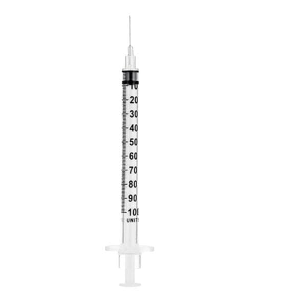 Insulin Syringe/Needle 30gx1/2" 0.3mL Fixed Needle Standard LDS 100/Bx, 10 BX/CA