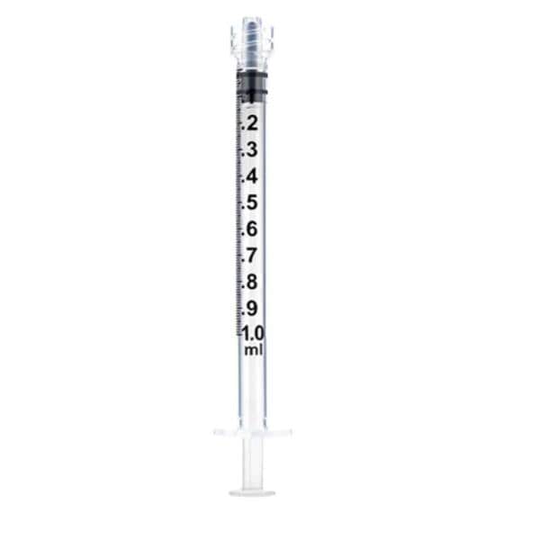 Needleless Syringe 1mL Luer Lock No Dead Space 25/Bx, 40 BX/CA