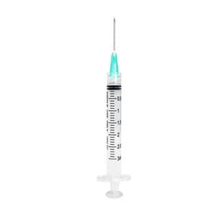 Hypodermic Syringe/Needle 22gx1" 3mL Exchangeable Needle Standard LDS 100/Bx, 8 BX/CA