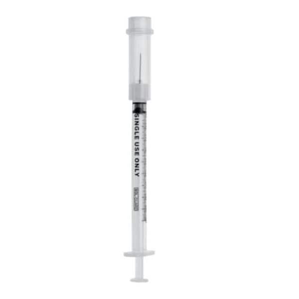TB Syringe/Needle 27gx1/2" 1mL Safety Low Dead Space 100/Bx, 8 BX/CA