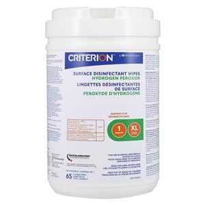 Criterion Disinfectant Wipes X-Large 65 Count Reclosable Canister 65/Cn