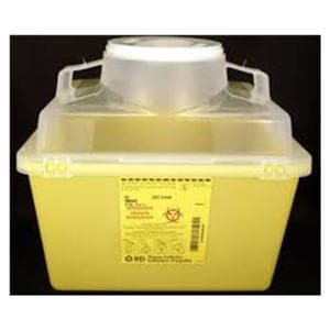 Sharps Collector Container 13.2L Yellow 11-1/2x12.8x8" Fnl Entry/Hng Cp Plstc Ea