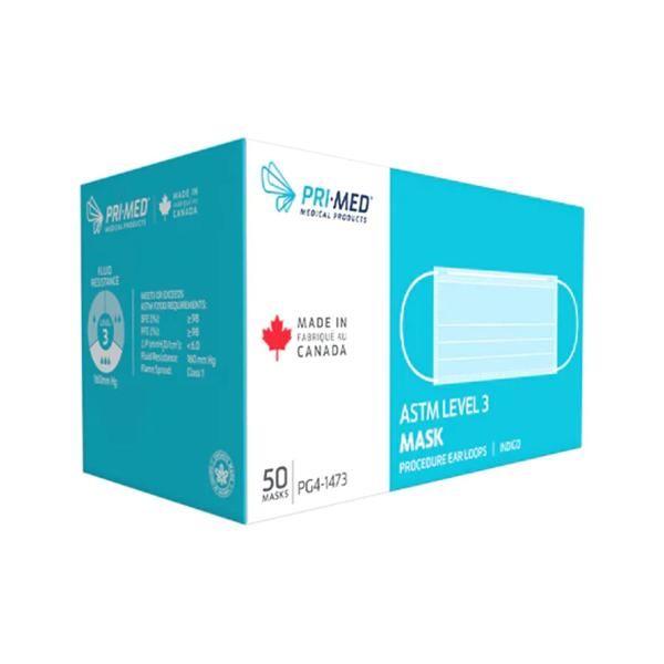 Procedure Mask ASTM Level 3 Violet Adult 50/Bx