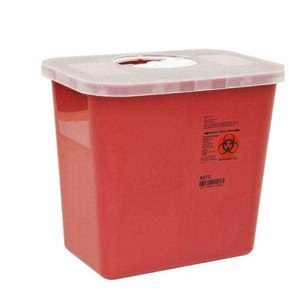 SharpSafety Sharps Container 2gal Yellow 7-1/2x10" Rotor Lid Plastic Ea