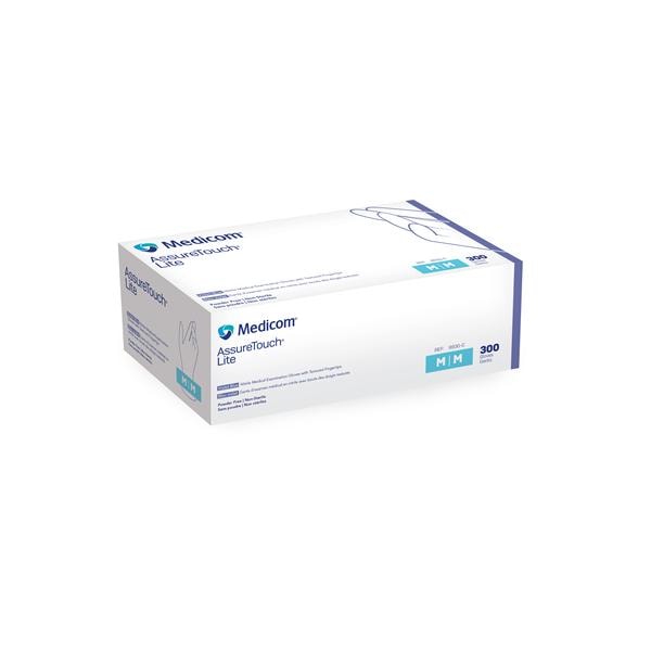 AssureTouch Lite Nitrile Exam Gloves Medium Violet Blue Non-Sterile 300/Bx