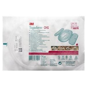 Tegaderm CHG CHG CHG IV Dressing 4-1/2x3.5 Strl Adhs Adhr Wht LF, 4 BX/CA
