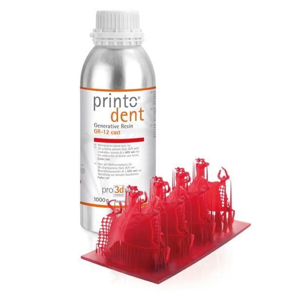 Cast 3D Resin Red 1kg Ea