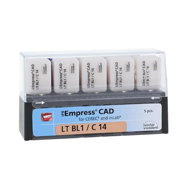 IPS Empress CAD LT Milling Blocks Low Translucency C14 BL1 For CEREC 5/Bx
