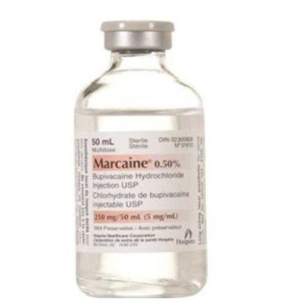 Marcaine Injection 0.5% Preservative Free with Epinephrine SDV 20mL 10/Package