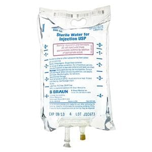 Injection Bag Sterile Water 500mL Bag 24/Ca