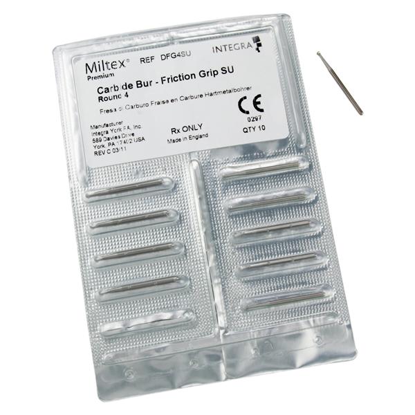 Carbide Bur Friction Grip Surgical Length 4 10/Pk